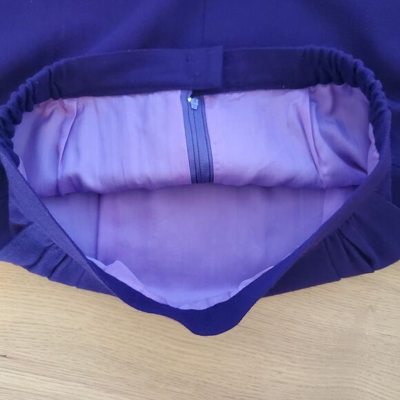Vintage 80's Purple Wool Mini Skirt - Picture 5 of 5